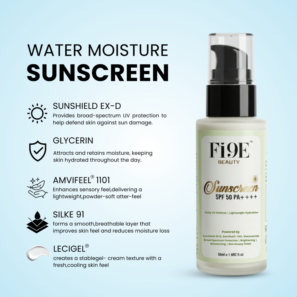 FI9EBEAUTY non sticky sunscreen for India
