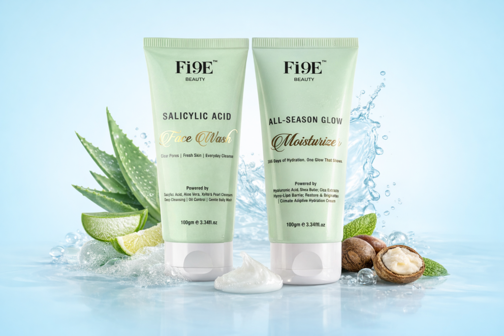 FI9EBEAUTY daily skincare routine with natural glow