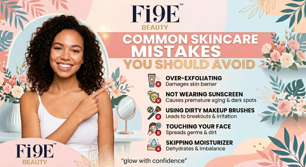 common skin mistakes fi9ebeauty